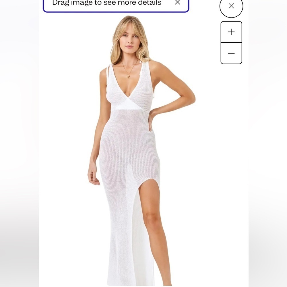Lspace Kihei mesh dress white crochet size large